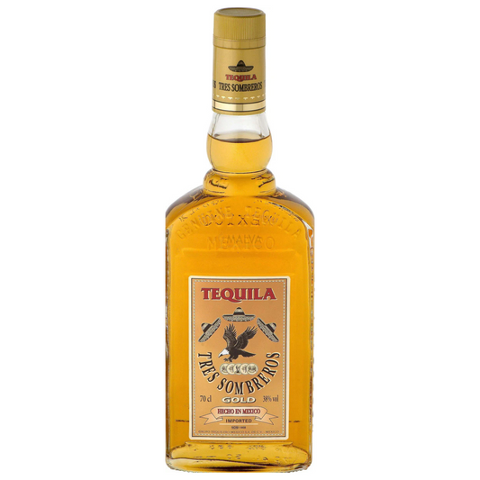 TRES SOMBREROS TEQUILA GOLD 700ML